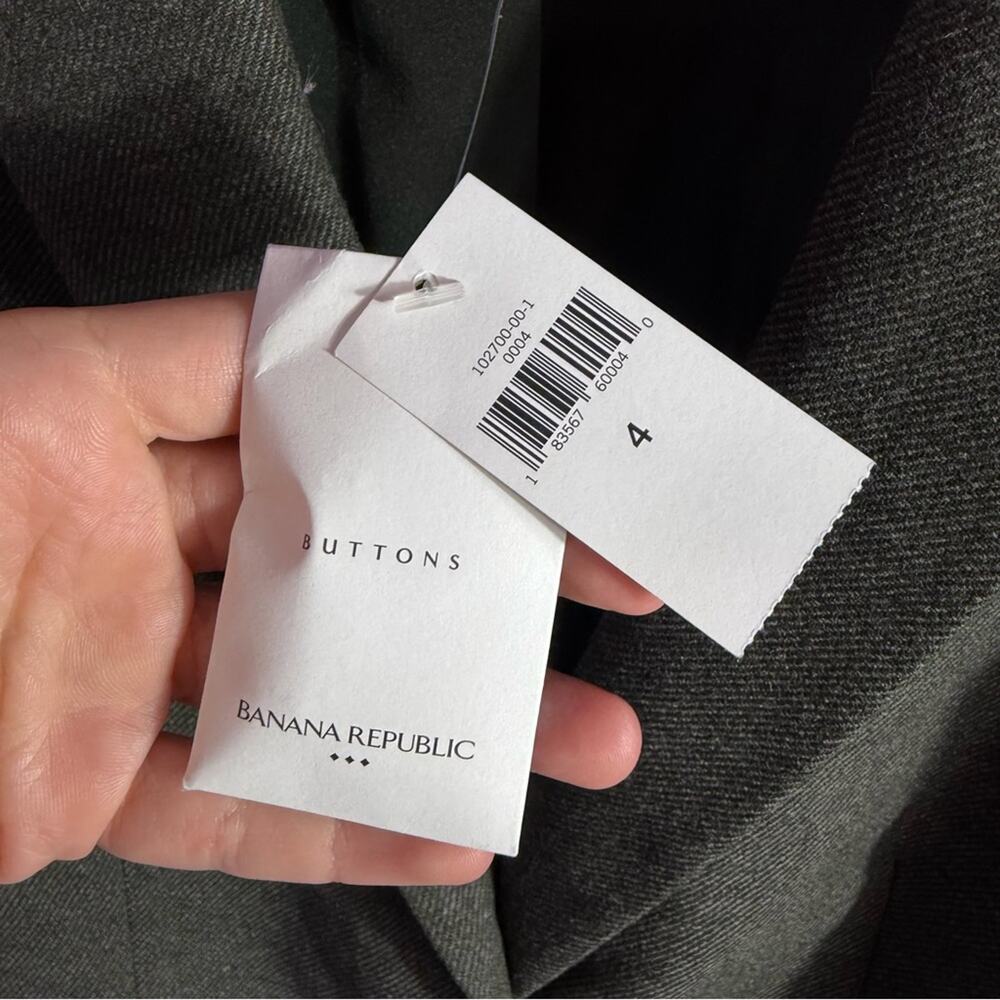 NEW Banana Republic Factory Wool Blend Blazer Size 4 - Picture 5 of 6